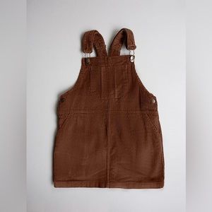 The Simple Folk 6-7Y The Retro Pinafore Corduroy Overall Dress in Rust